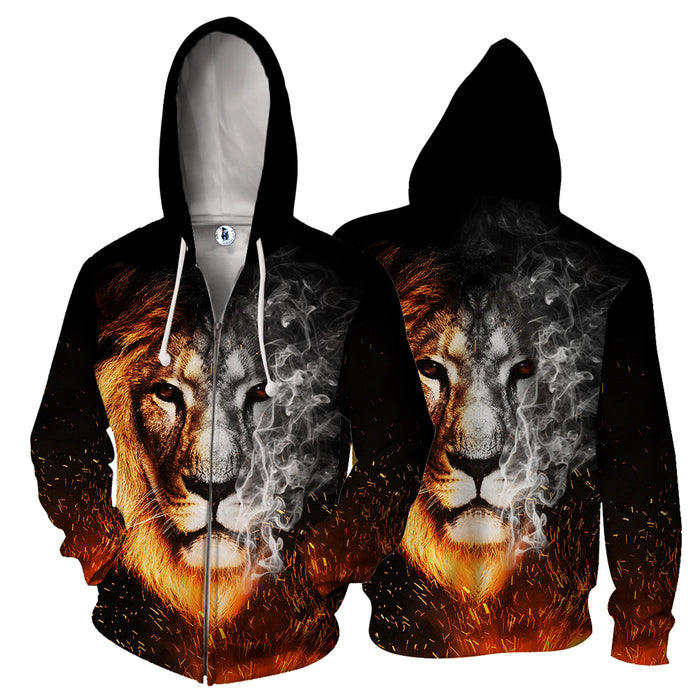 lion face hoodie