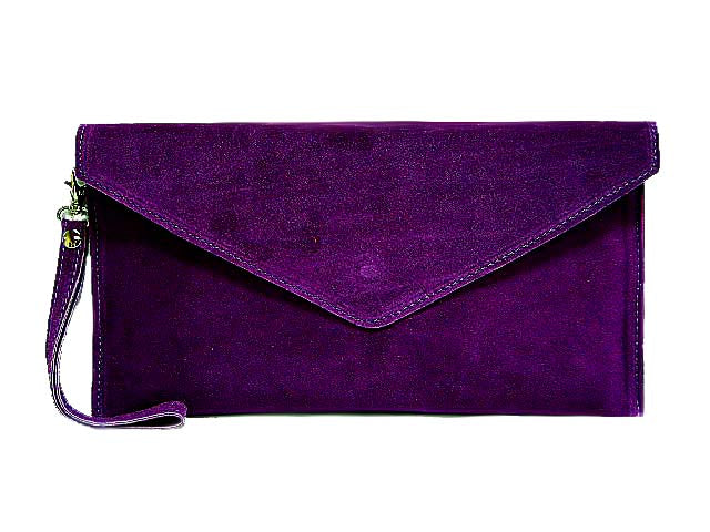 dark purple clutch bag