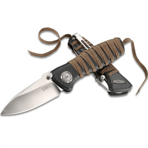 Paracord Handles on CRKT TJ SCHWARZ PARASCALE BUSHCRAFT FOLDING KNIFE
