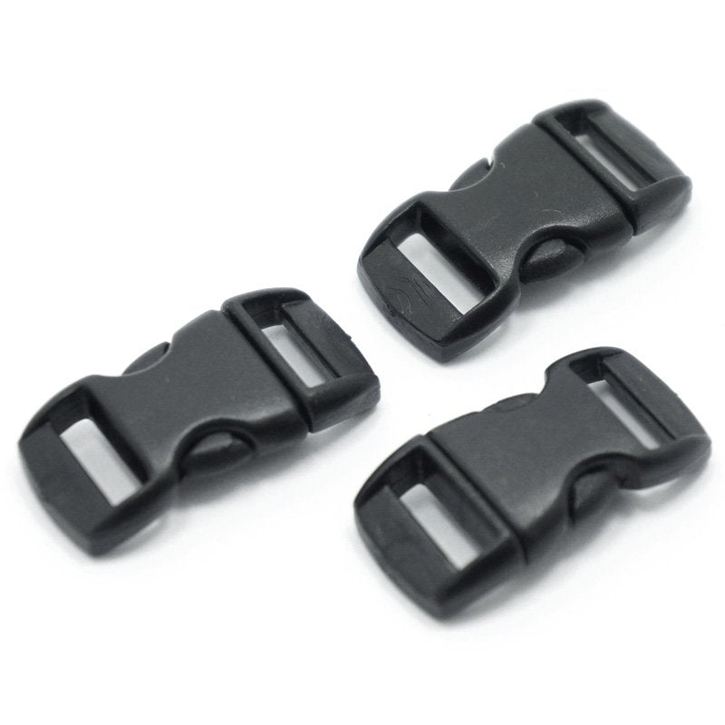 black plastic buckle