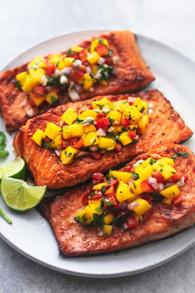 Salmon with Mango Salsa dish