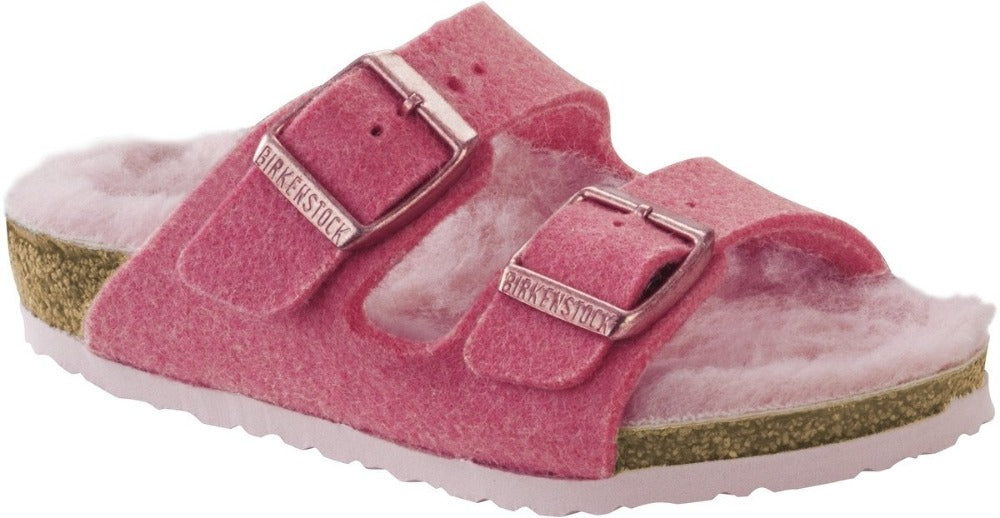 birkenstock pink shearling