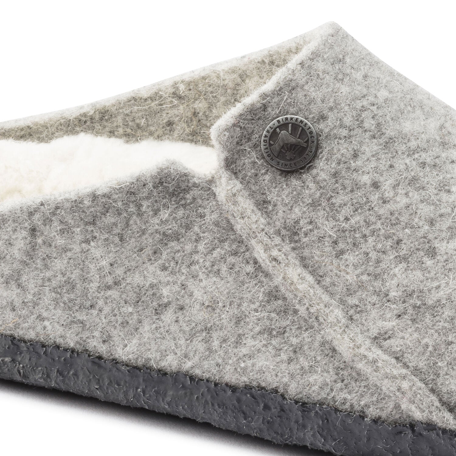 Zermatt Women - Light Grey Wool Felt Shearling||Zermatt pour femmes - Fourrure et feutre de laine gris pÃ¢le