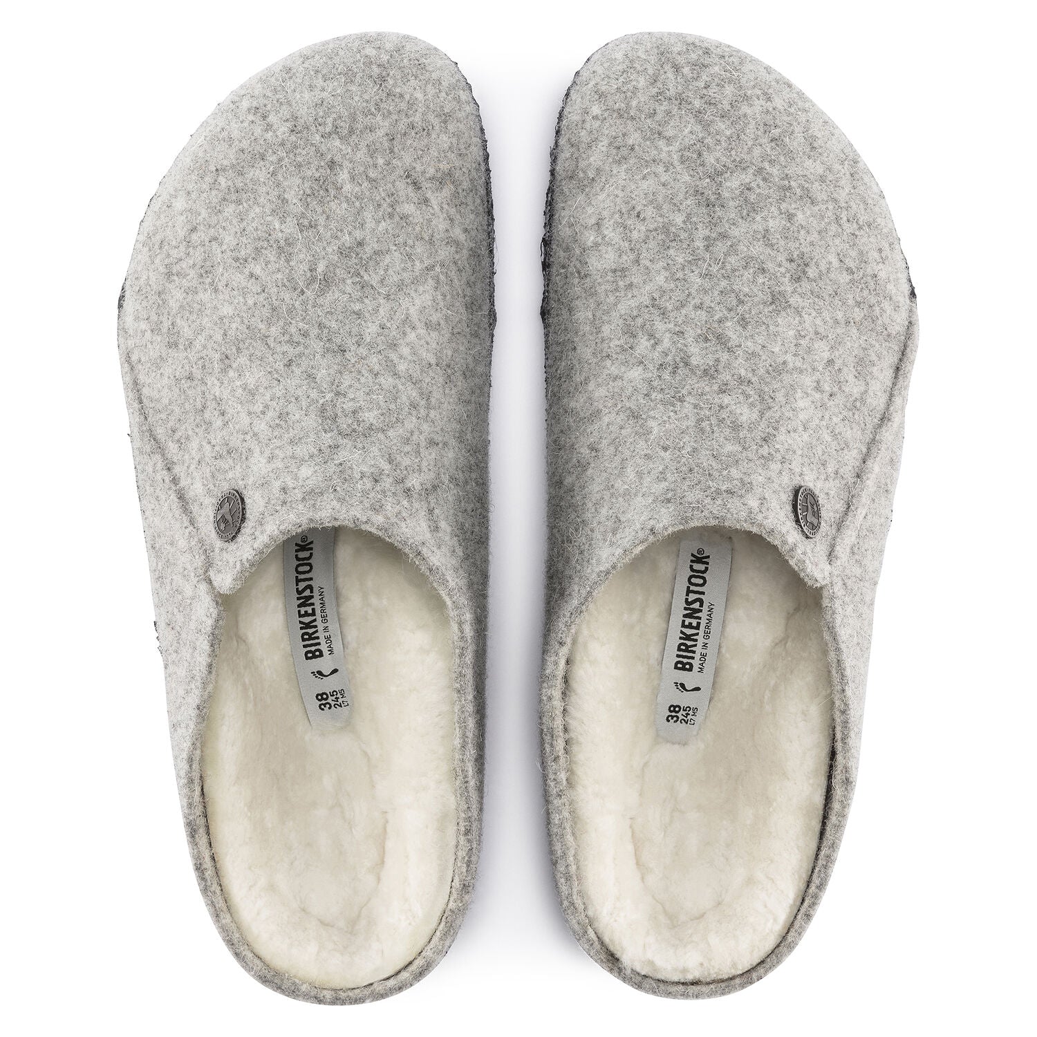 Zermatt Women - Light Grey Wool Felt Shearling||Zermatt pour femmes - Fourrure et feutre de laine gris pÃ¢le