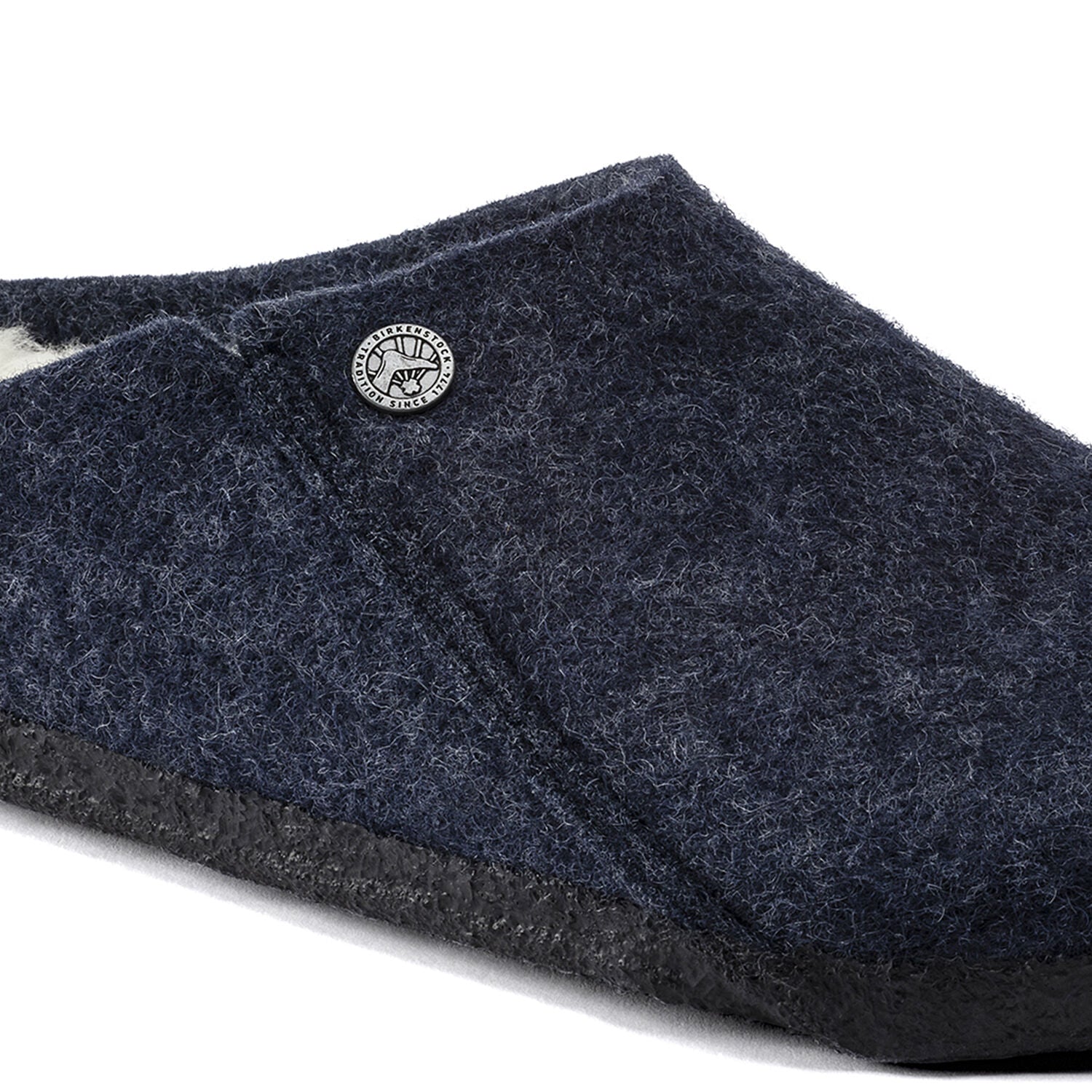 Zermatt Men - Dark Blue Wool Felt Shearling||Zermatt pour hommes - Feutre de laine et fourrure bleu foncÃ©