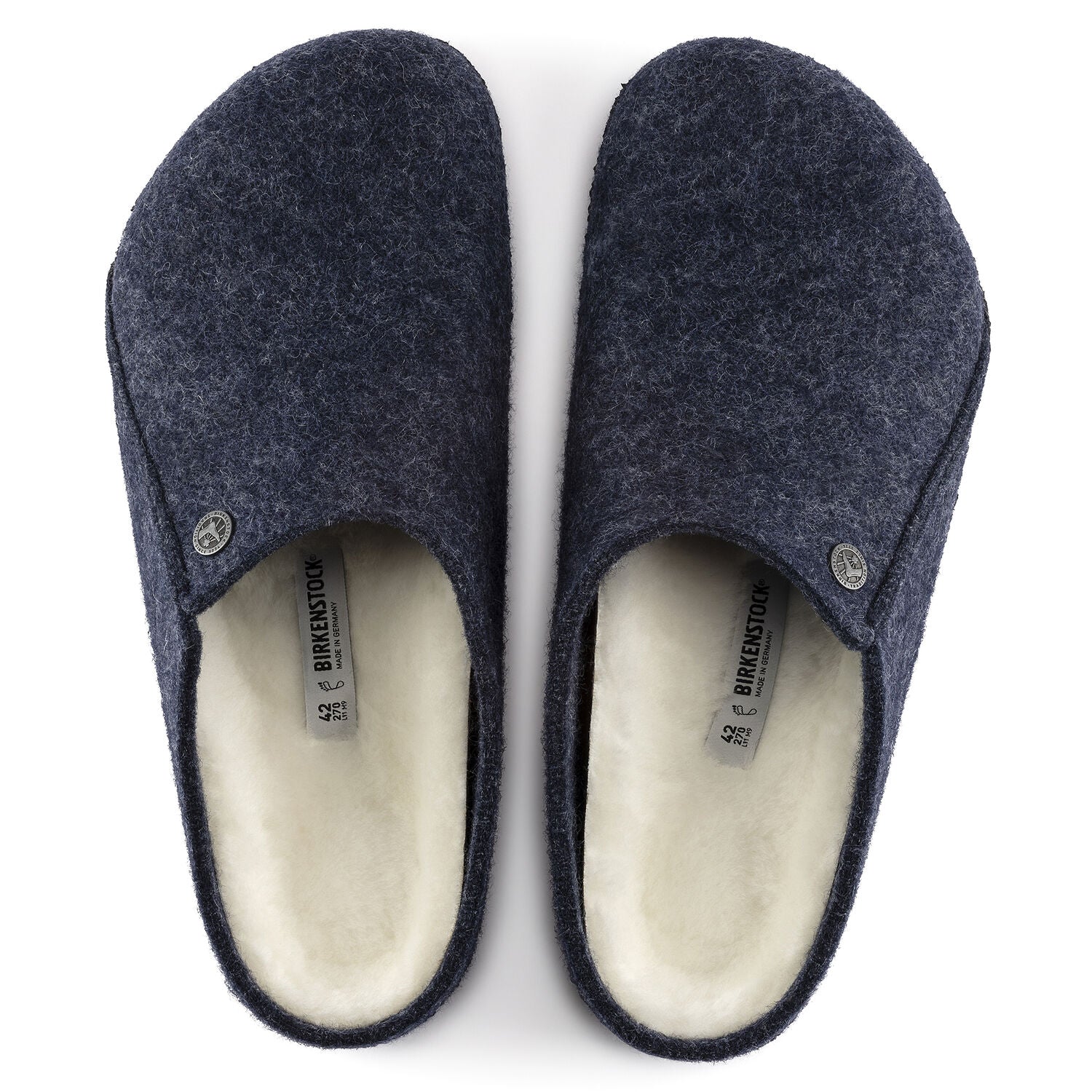 Zermatt Men - Dark Blue Wool Felt Shearling||Zermatt pour hommes - Feutre de laine et fourrure bleu foncÃ©