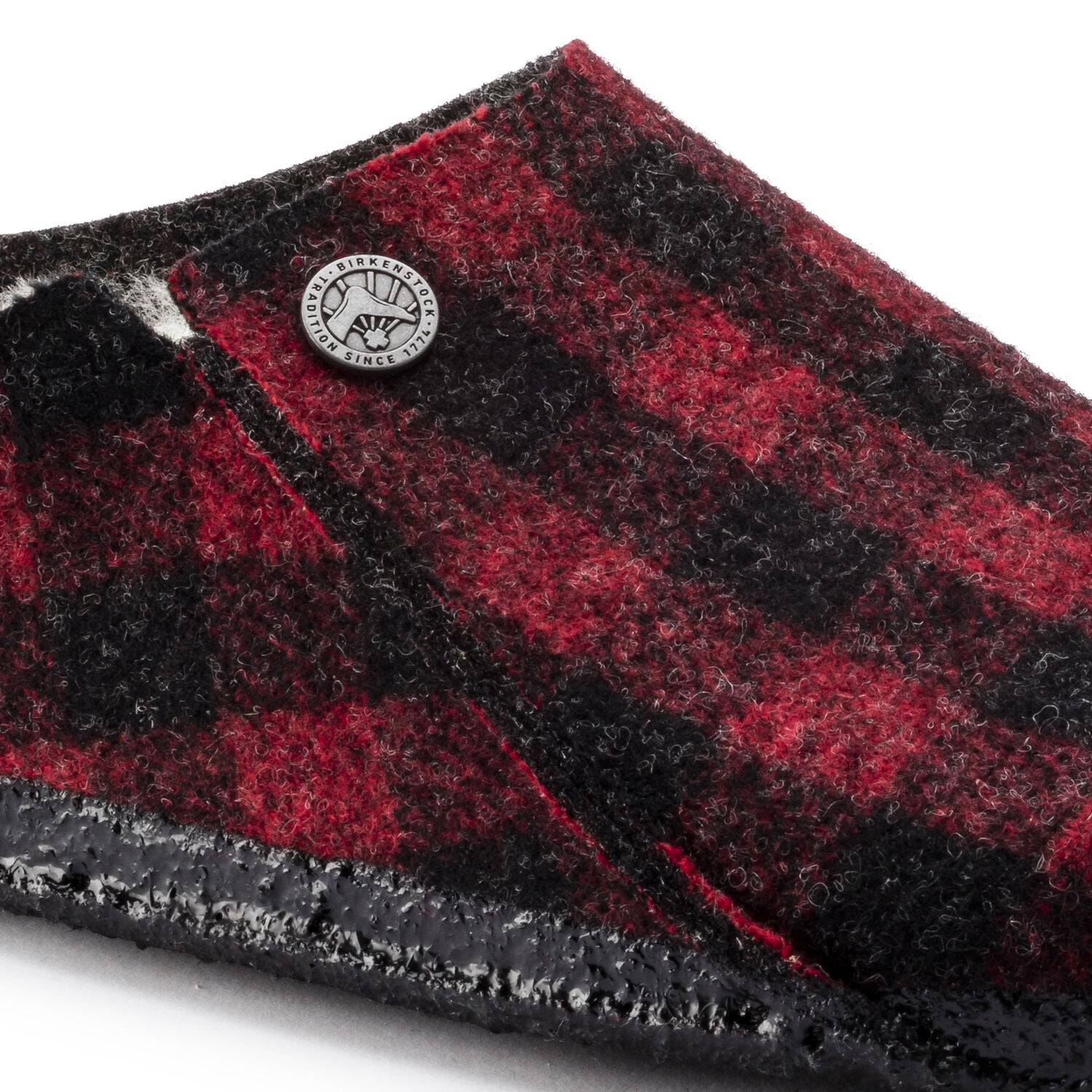 Zermatt Women - Plaid Red Wool Felt Shearling