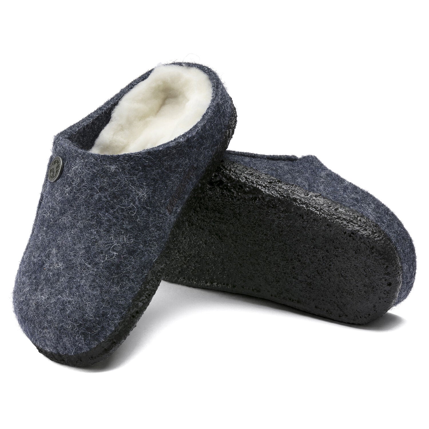 Zermatt Kids - Dark Blue Wool Felt Shearling||Zermatt pour enfants - Feutre de laine et fourrure bleu foncÃ©