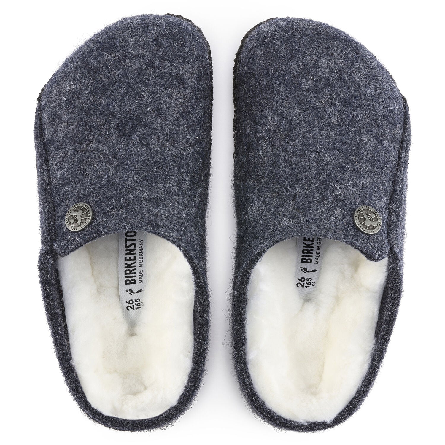 Zermatt Kids - Dark Blue Wool Felt Shearling||Zermatt pour enfants - Feutre de laine et fourrure bleu foncÃ©