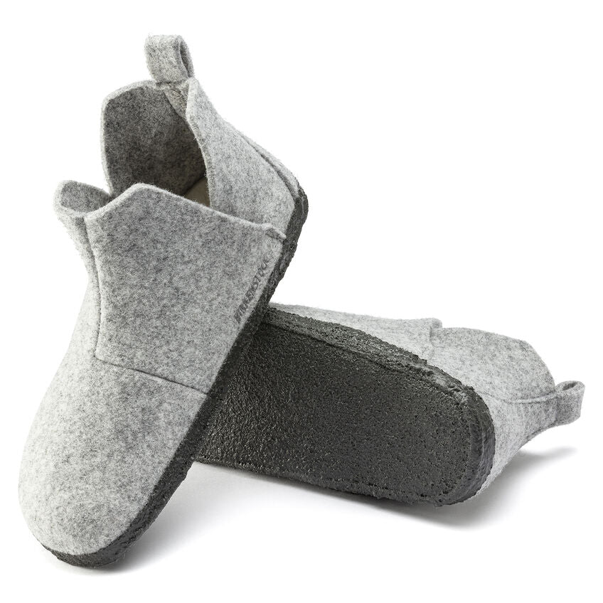 Andermatt - Light Grey Wool Felt Shearling||Andermatt - Feutre de laine et fourrure gris pÃ¢le