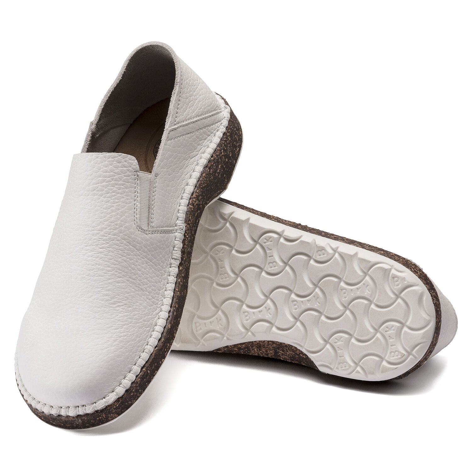 Callan Women - White Pebbled Leather