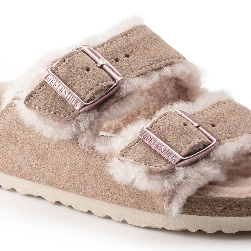 Arizona - Light Rose Suede Shearling||Arizona - SuÃ¨de Fourrure Rose Clair