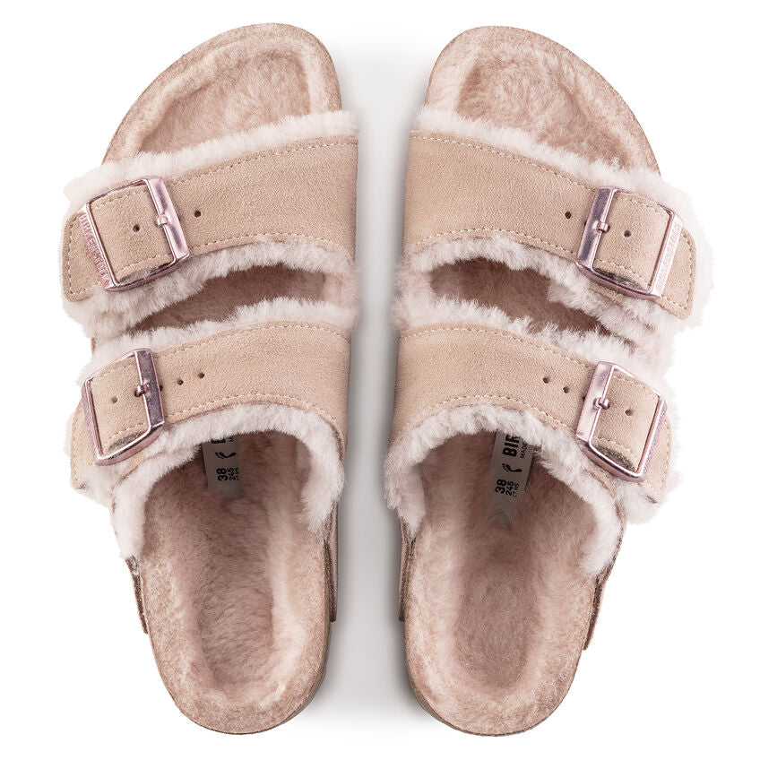 Arizona - Light Rose Suede Shearling||Arizona - SuÃ¨de Fourrure Rose Clair