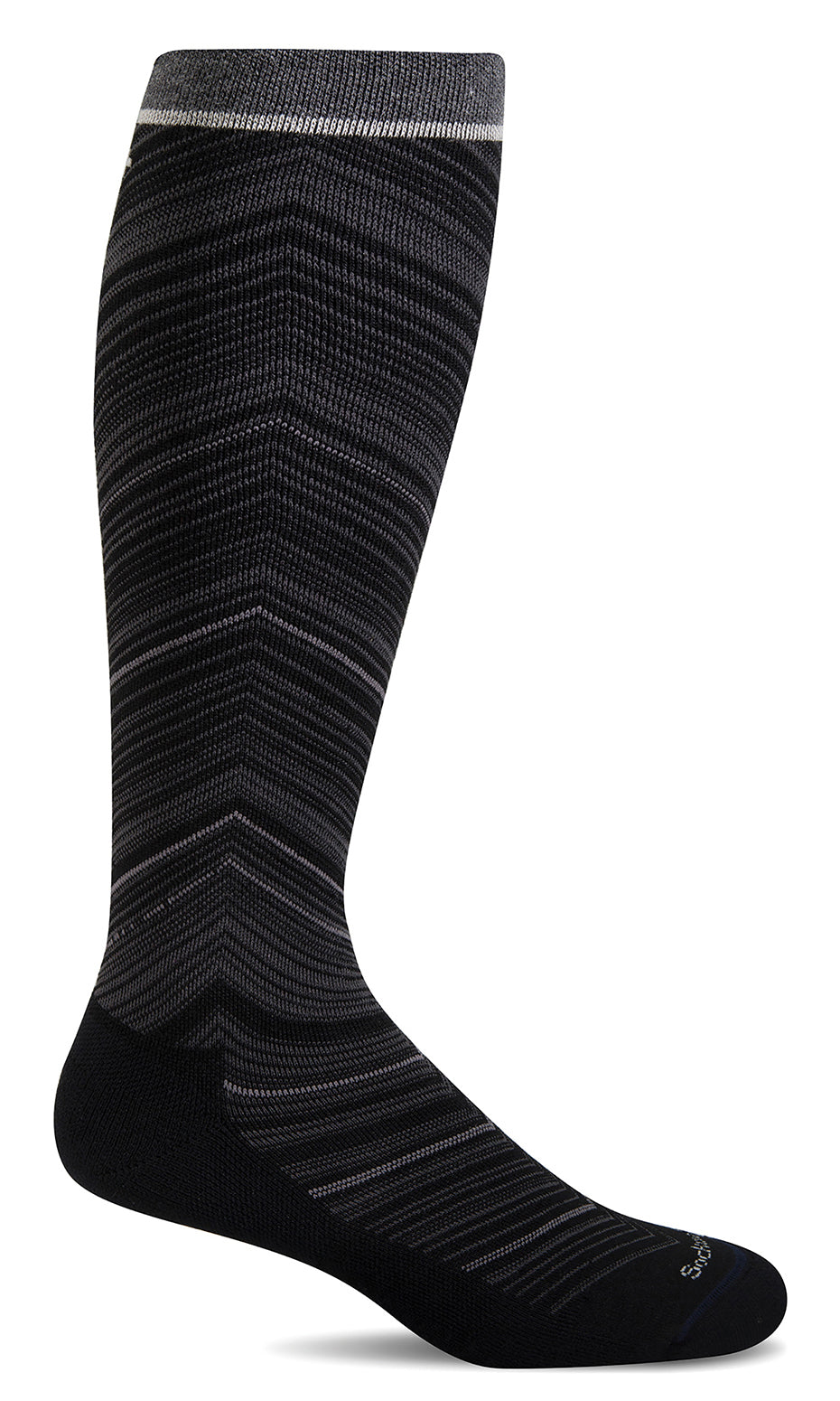 Full Flattery Knee-High - Black Moderate Compression (15-20mmHg)