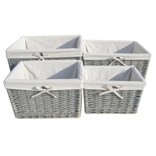 grey wicker storage boxes