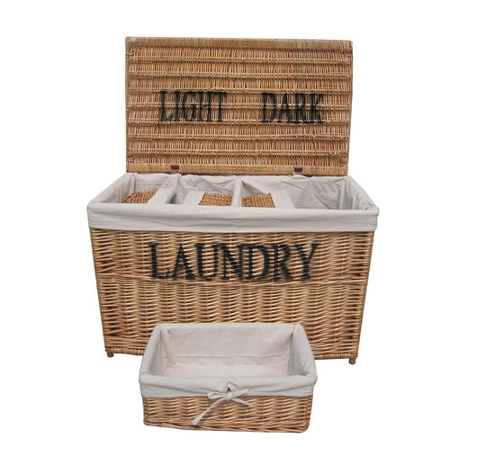 laundry basket two compartments