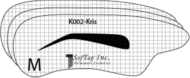 Stencil for eyebrows K002 - Kris - BuyPermanentMakeup.com product image