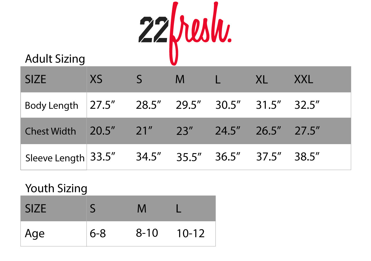 22Fresh Size Guide – Below The Belt Store