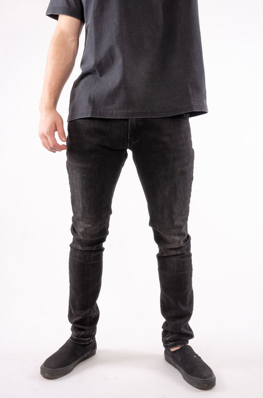 Kuwalla Tapered Skinny Black Denim - Underground Clothing