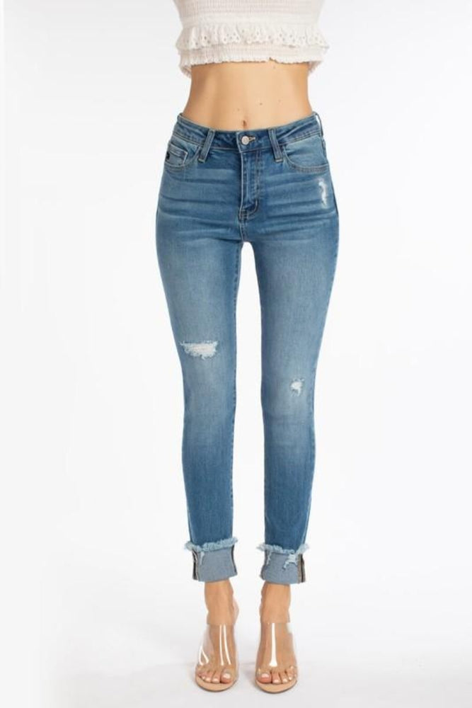 ankle folded jeans