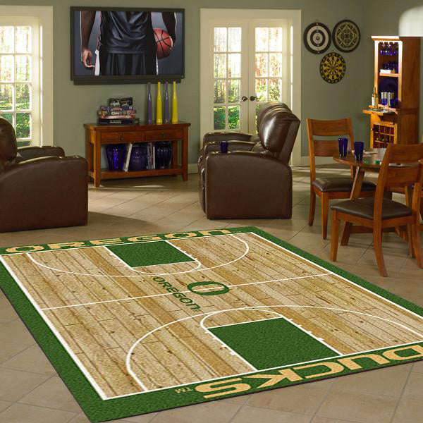 Oregon Ducks University Basketball Court Rug