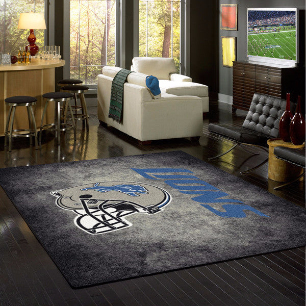 Detroit Lions Skyline Nfl Team Logos Living Room Carpet Rug Home