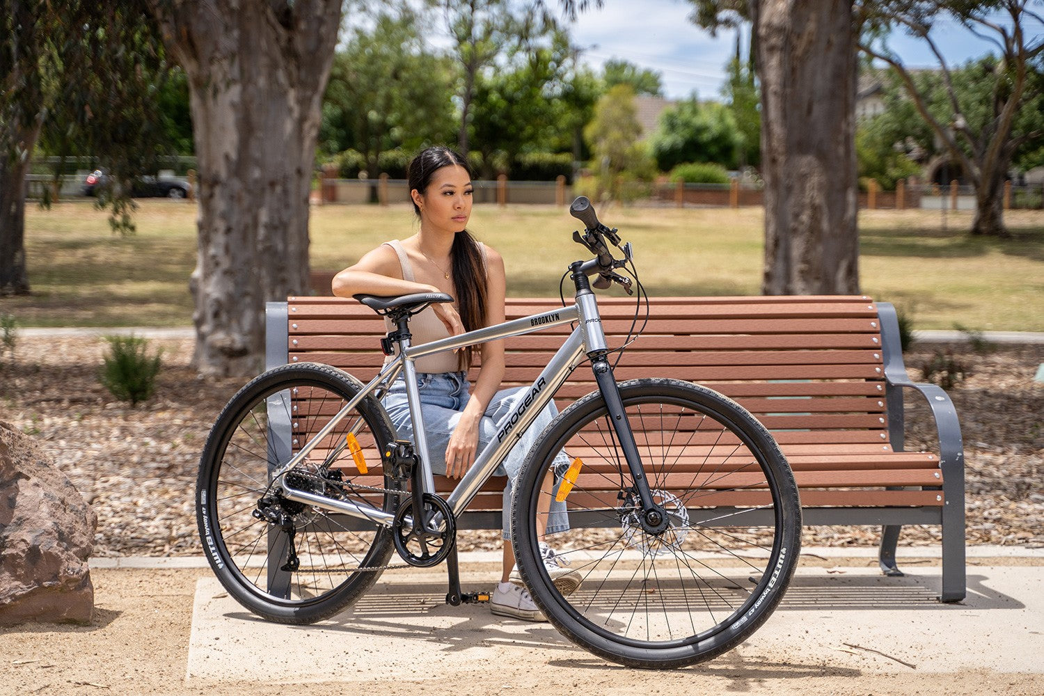 Progear Brooklyn Hybrid Bike Stainless Silver