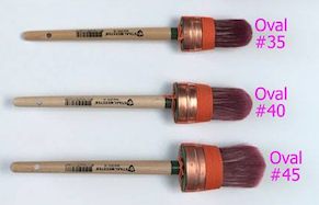 3 Sizes of Oval Staalmeester Brushes.  | fusionmineralpaint.com