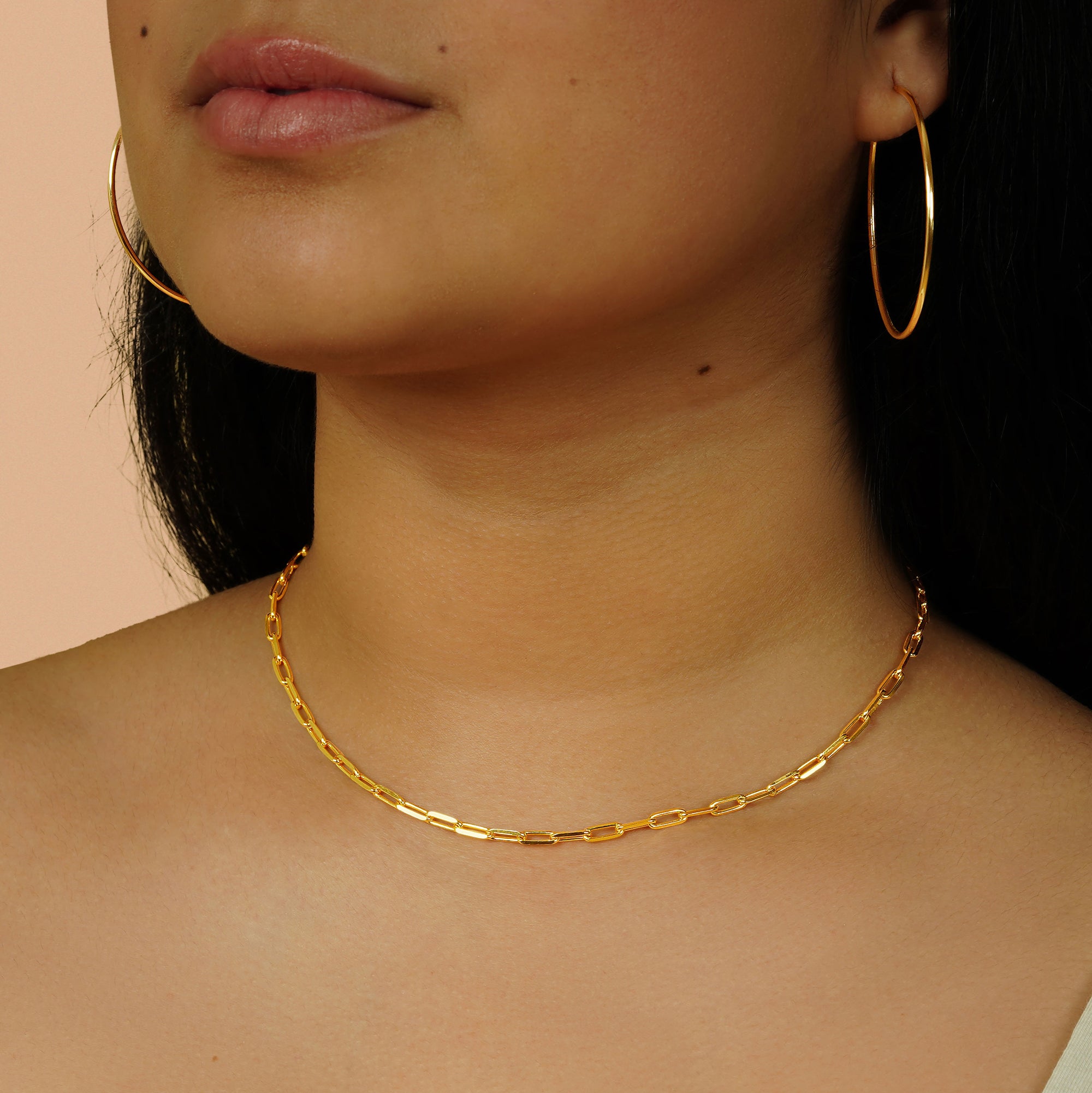 Cleo Gold Paperclip Chain Necklace – The Silver Wren