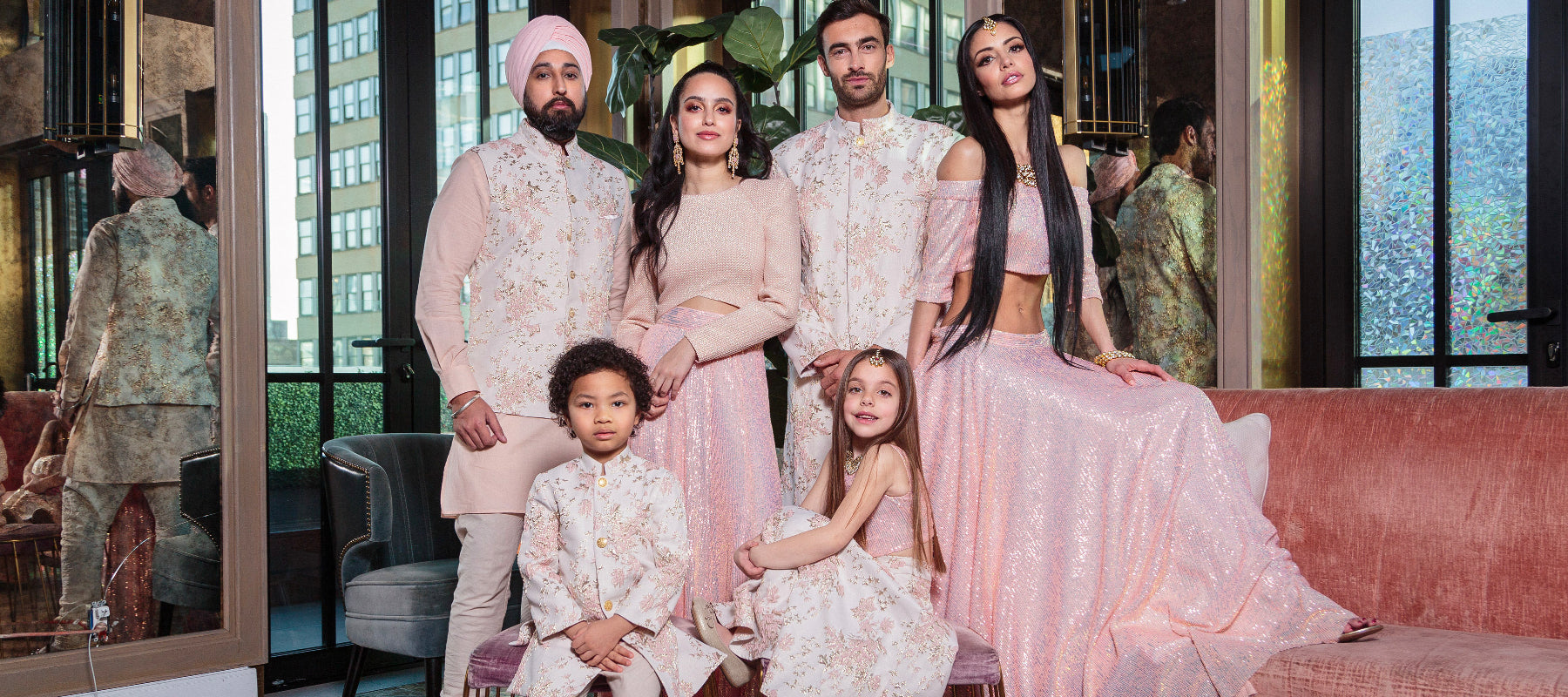 Matching Pink Indian Outfits - Harleen Kaur