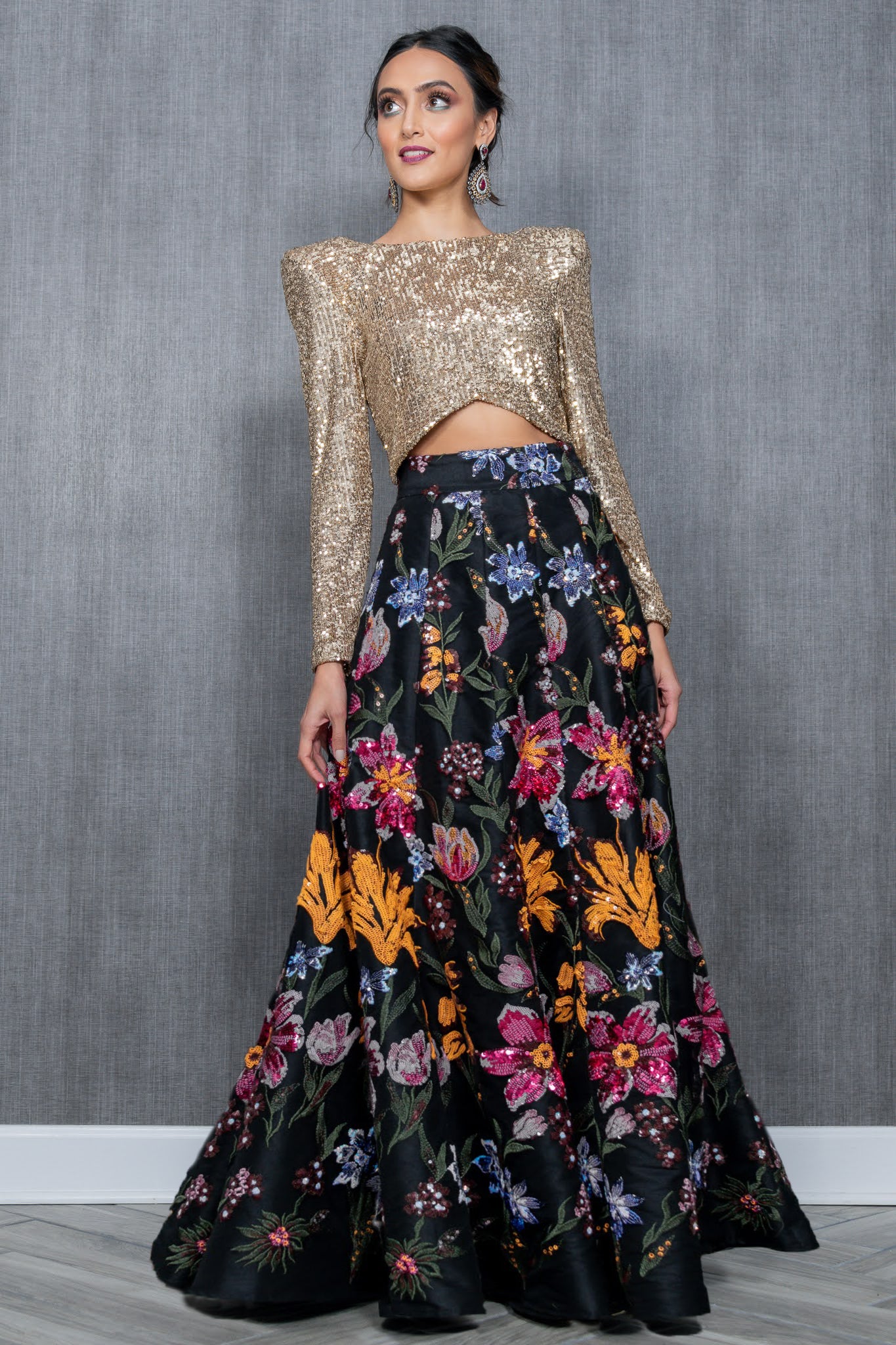 Indian Ethnic Lehenga Choli Floral Print Skirt Women's Wedding Dance Party  Wear | eBay