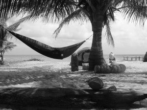 Coconuts always taste better in a Trek Light Hammock