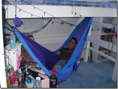 Dorm Style Loft Bed Hammock Setup - Trek Light Gear