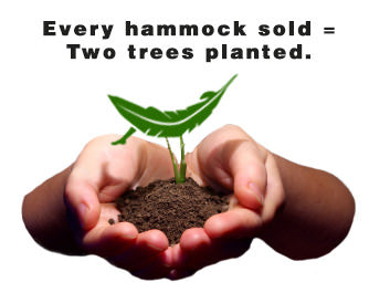 En cada hamaca se plantan dos árboles.