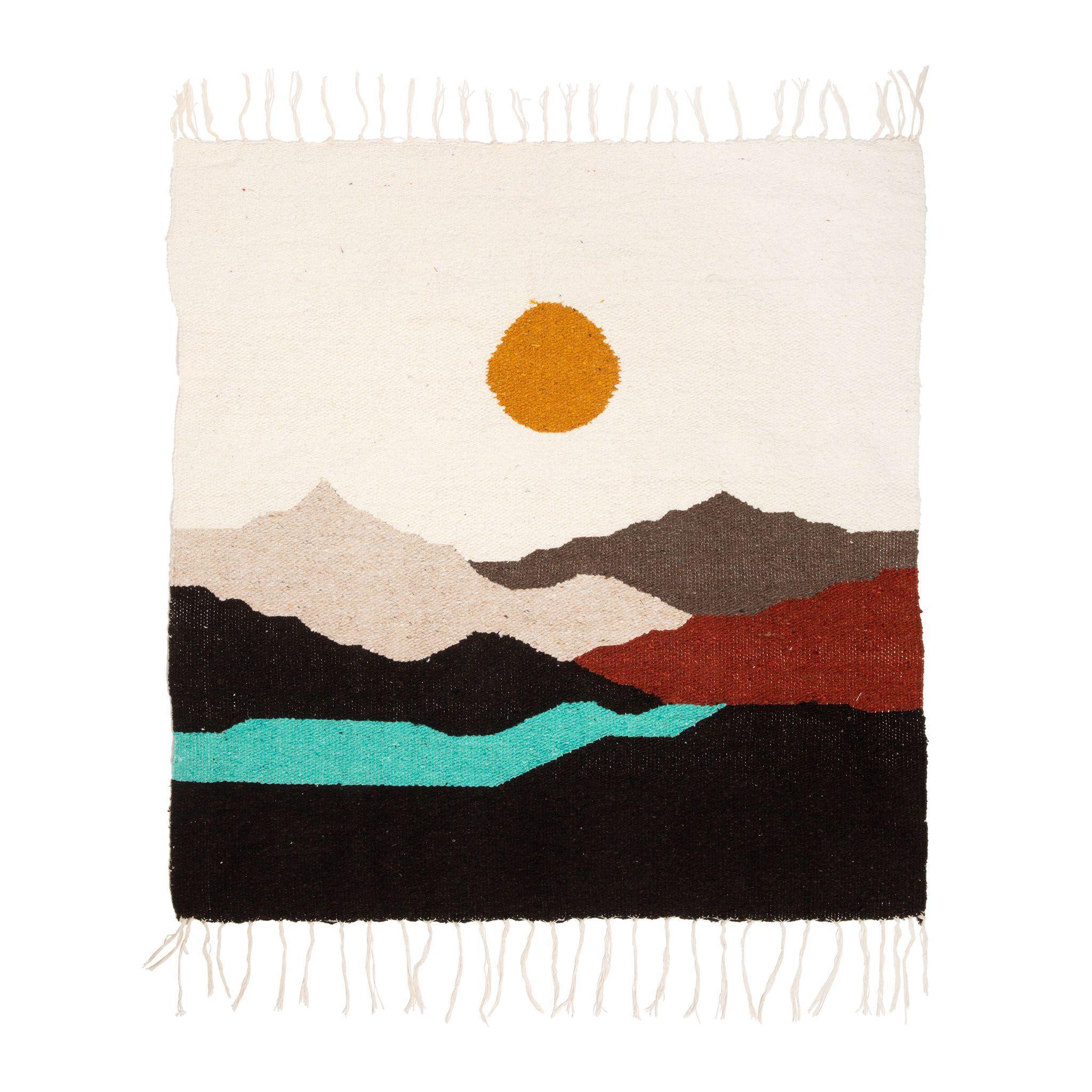 Mountains Blankestry™. Handwoven Functional Blanket Art. Trek Light Gear