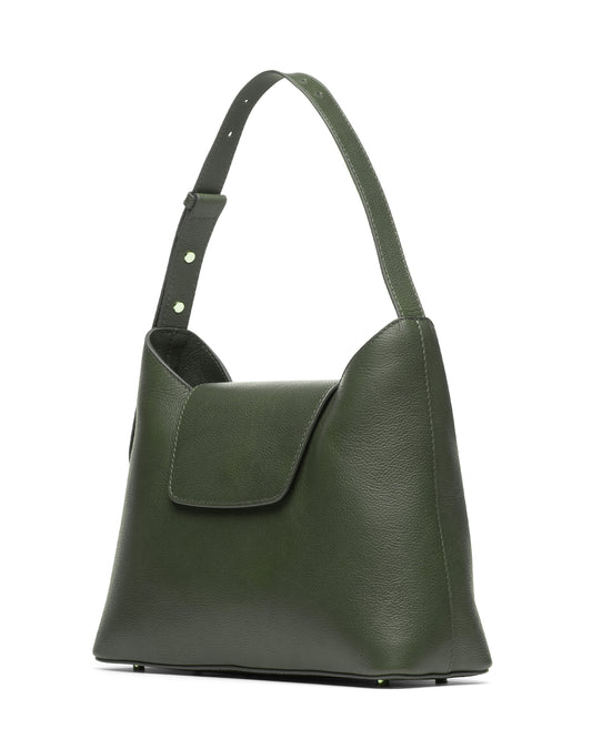 Neiman Marcus Olive Green Tote Shoulder Bag Faux Leather