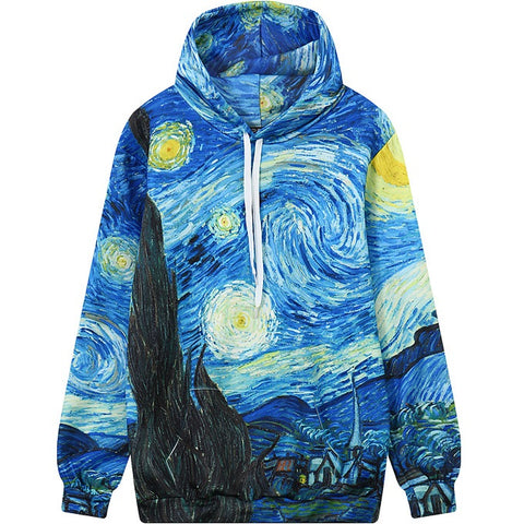 van gogh starry night hoodie