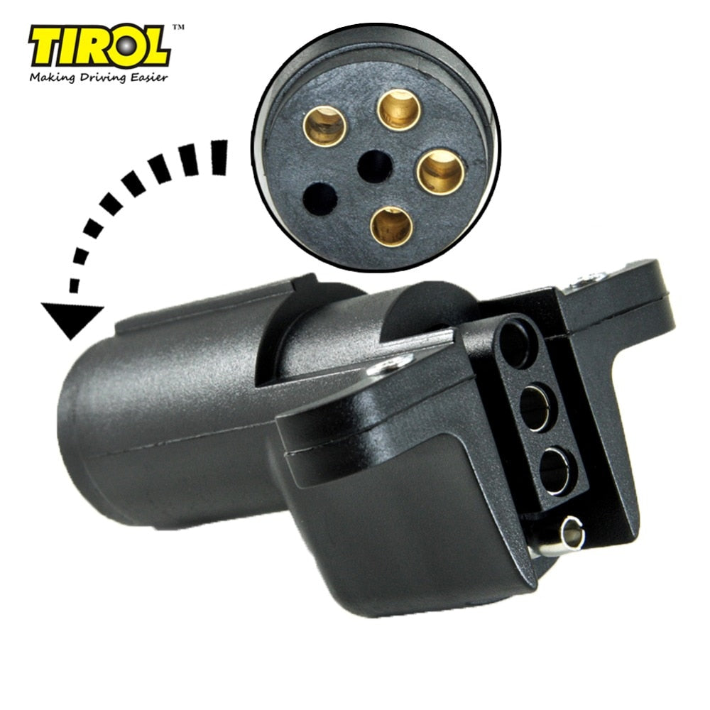 Tirol 6 Way Round Pin To 4 Way Flat Trailer Wiring Adapter Trailer Lig Tirol Ltd