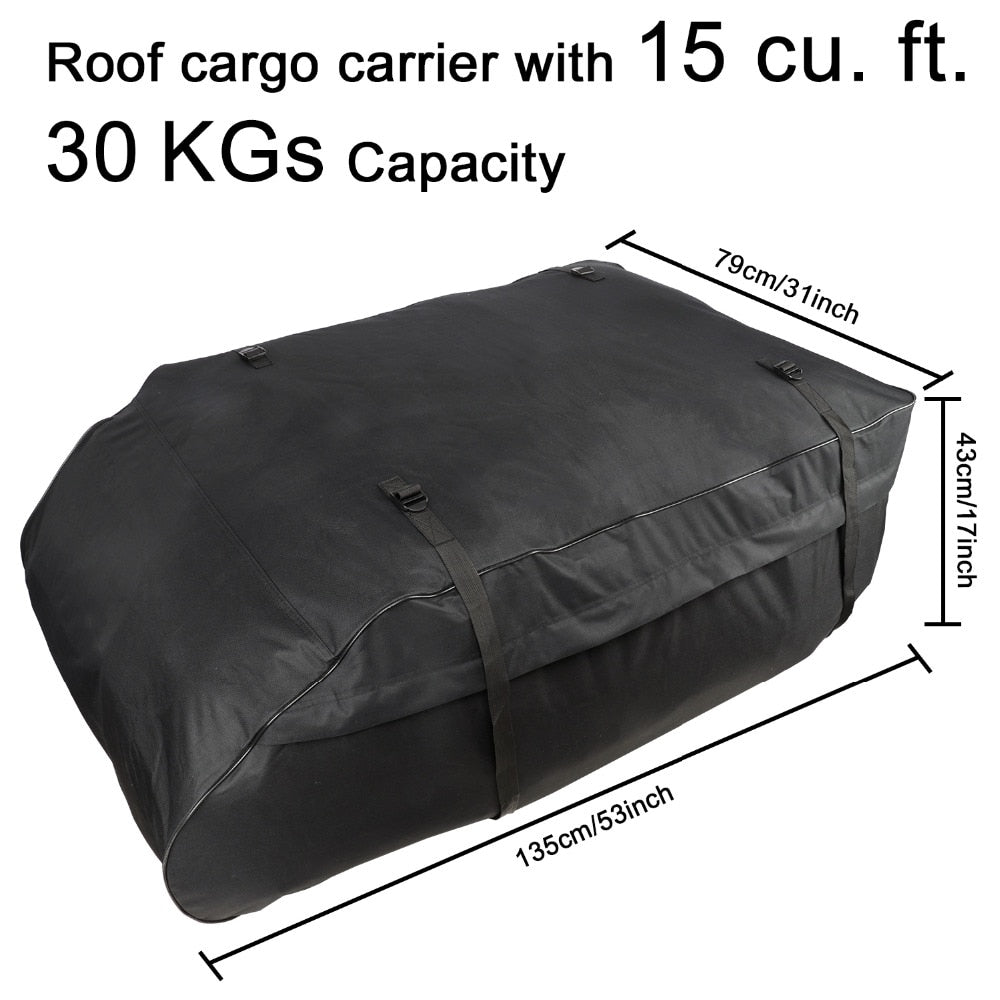 Mammoth fysisk lovende TIROL Water Resistant Roof Bag 15 Cubic Feet Roof Top Cargo Carrier fo -  TIROL LTD