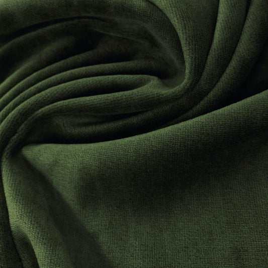 Black Cotton Velour Fabric