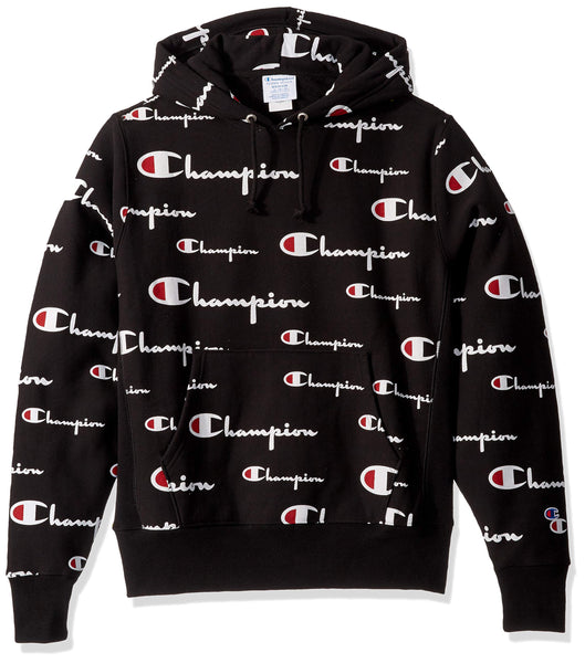 champion reverse weave all over print pullover hoodie