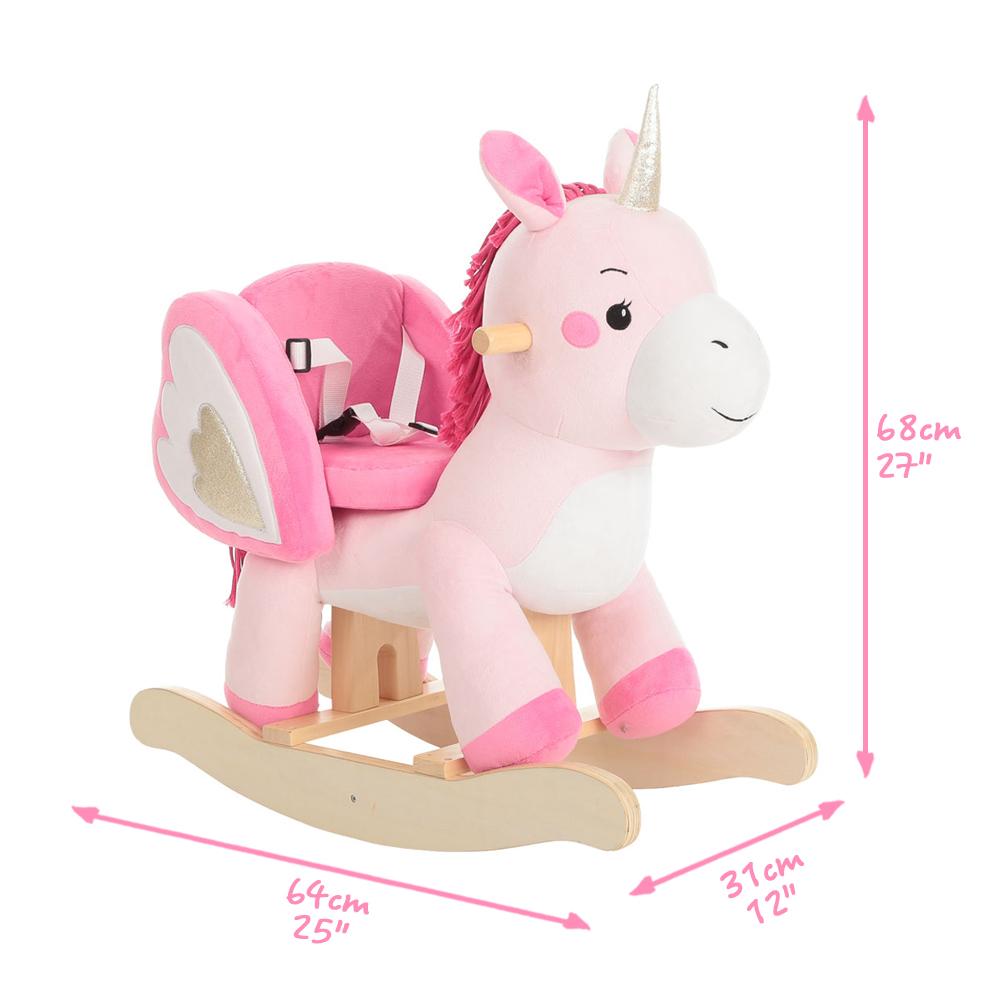 pink unicorn rocking horse
