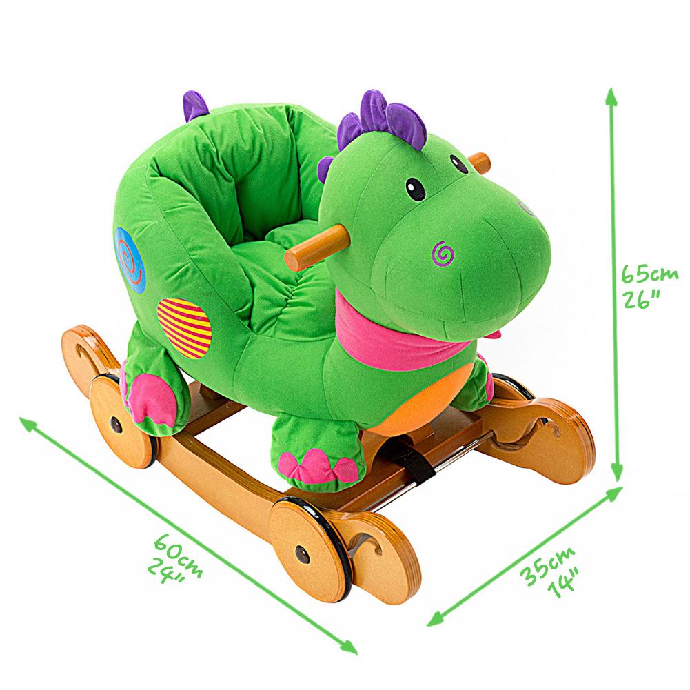 green dinosaur rocker