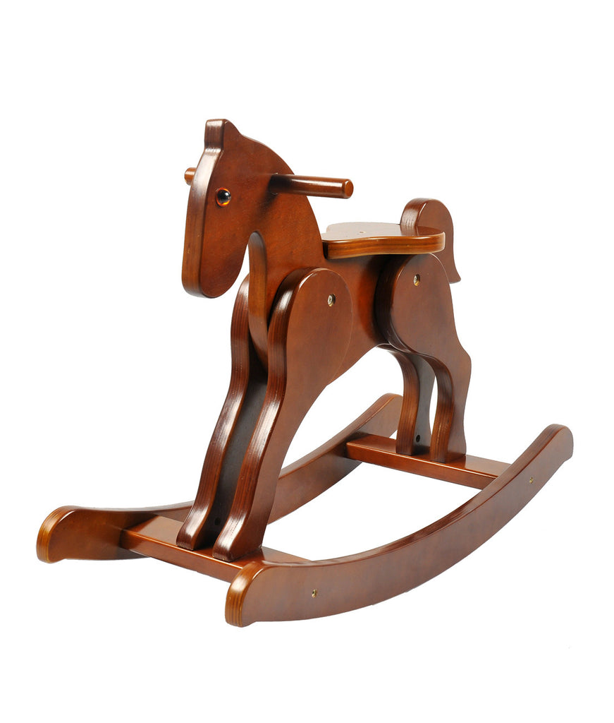 child's wooden rocking horse