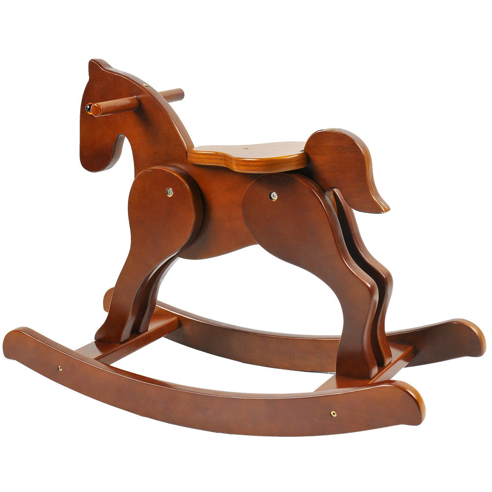 Child Rocking Horse, Wooden Rocking Horse Toy, Brown ...