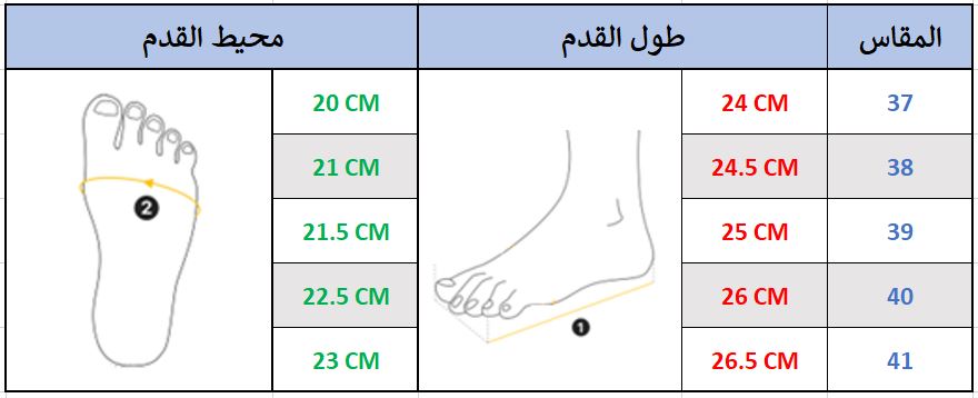 Women Shoes Size Chart By CM