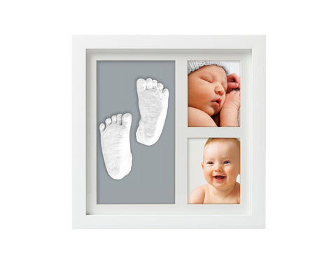 Baby Prints Newborn Handprint and Footprint Picture Frame Keepsake Kit,  13.5 x 7 INCHES (Large Size), Mess-Free Ink Pad Included | Gift for New