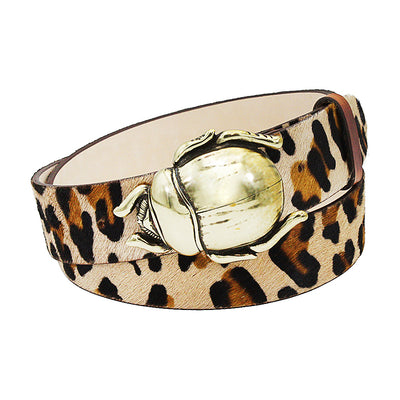 Calvera - Leopard Print Leather Belt