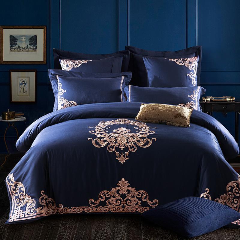 1 Embroidered Egyptian Cotton Bedding Sets Bedding Nest