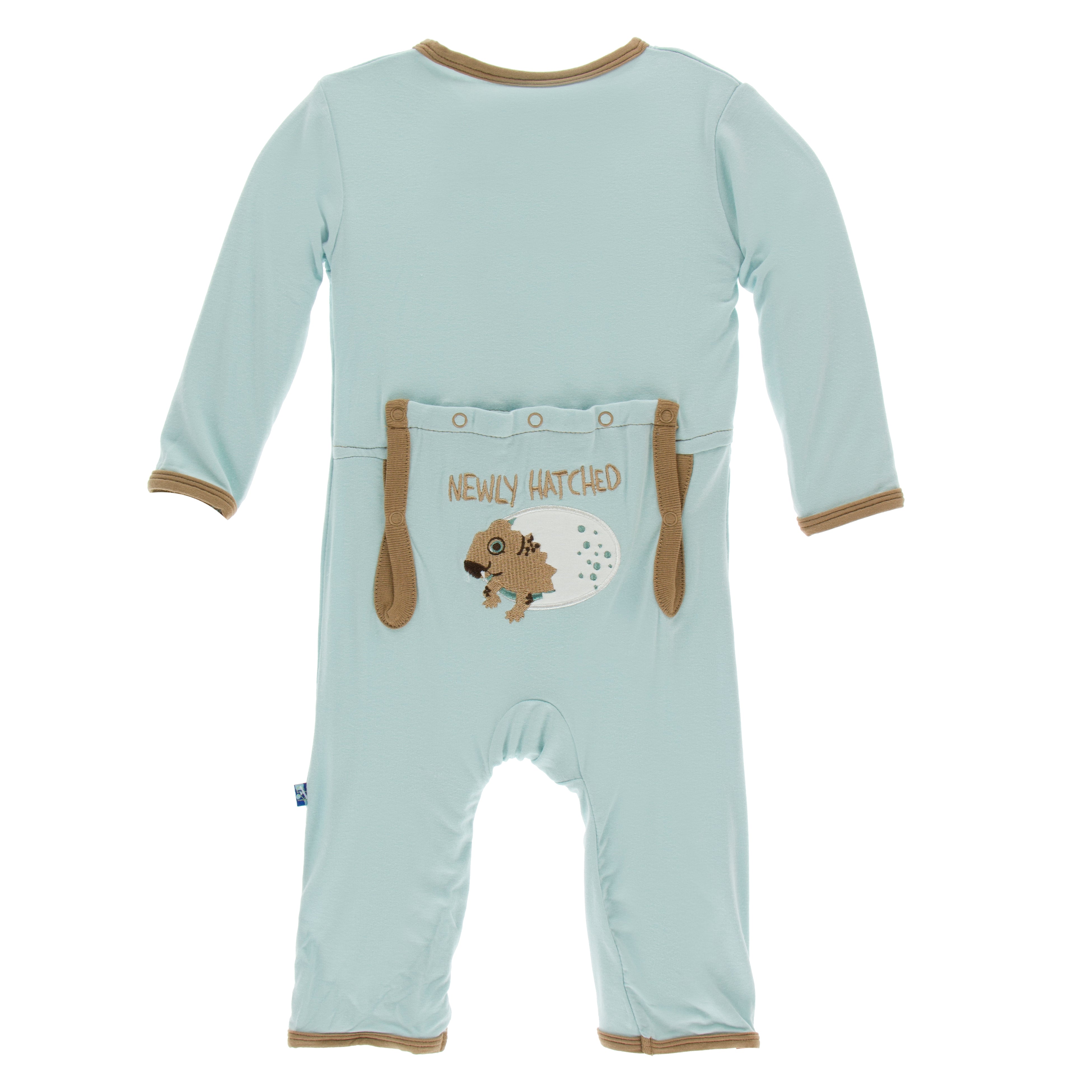 KicKee Pants Print Footie W Zipper - Spring Sky Diictodon – Just For  Babies, Inc.